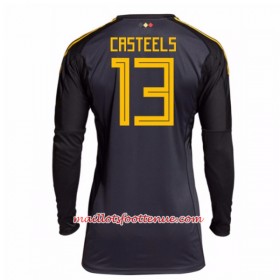 Maillot/Tenue Belgique Casteels 13 Gardien Domicile Coupe du monde 2018 Manche Longue